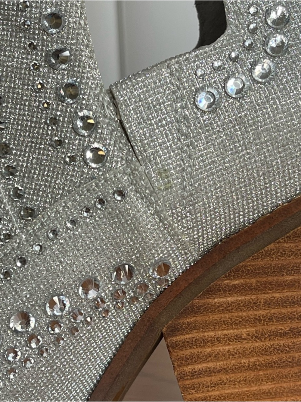 Gianni Bini Brees Rhinestone Metallic Western Booties Size 7.5 - Picture 5 of 16